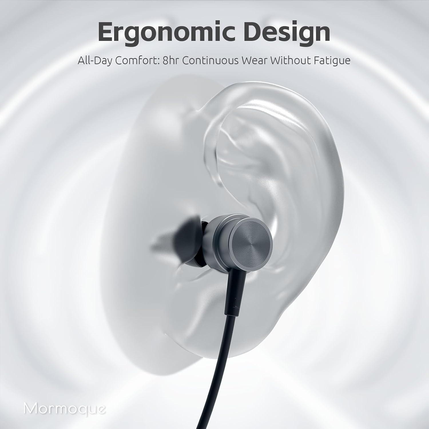 MORMOQUE Neckband Bluetooth Headphones,Wireless Earbuds with Magnetic Switch,Built-in Microphone Earphone,40H Playtime,ENC+IPX5 Waterproof HD Bass,for Sports/Running/Gym/Travel,Compatible iOS/Android