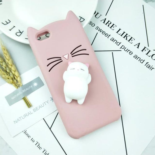 Cat Phone Case with 3D Squishy Kitty Paw