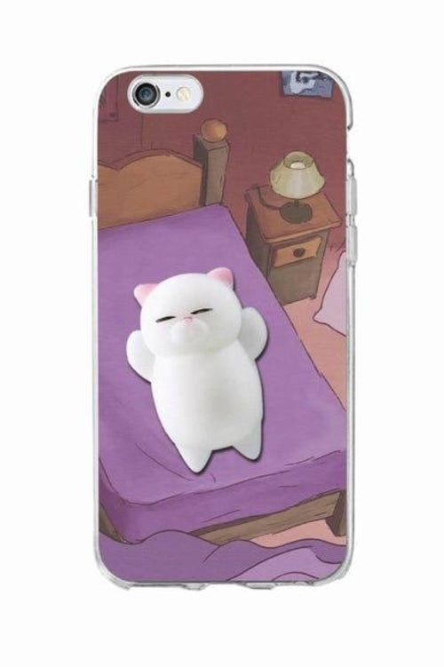 Cat Lover Phone Case with 3D Squishy Kitty Cat Paw